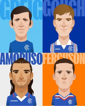 SET OF 4 COASTERS FEATURING CAPTAINS ARTWORK BY STANLEY CHOW