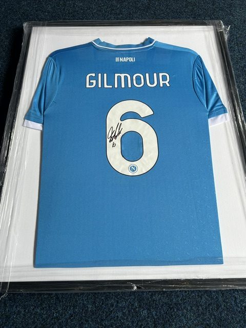 Raffle Ticket: Win this exclusive, framed Napoli top signed by Scotland star Billy Gilmour. - Image 3